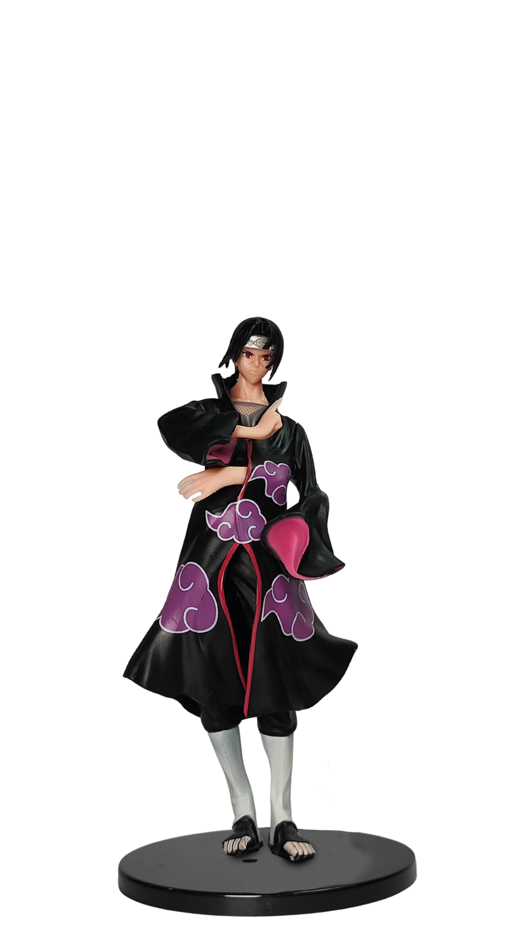 Itachi Uchiha Akatsuki Cloak with Sharingan Action Figure (18Cm) | Hellzone