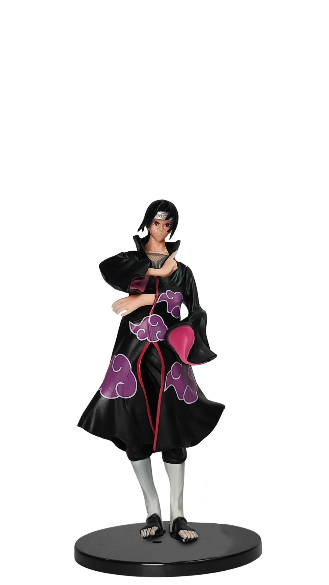 Itachi Uchiha Akatsuki Cloak with Sharingan Action Figure (18Cm) | Hellzone