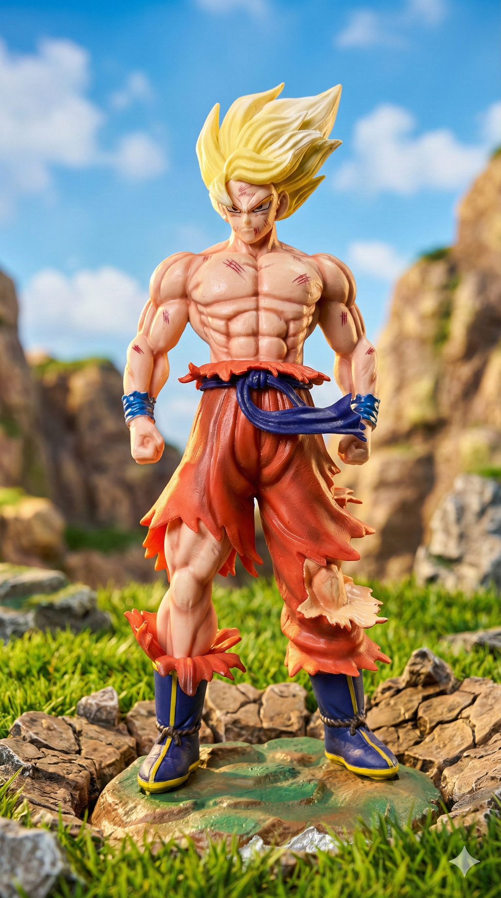 Super Saiyan Goku Battle Damaged Action Figure (44cm) | Hellzone – HELLZONE