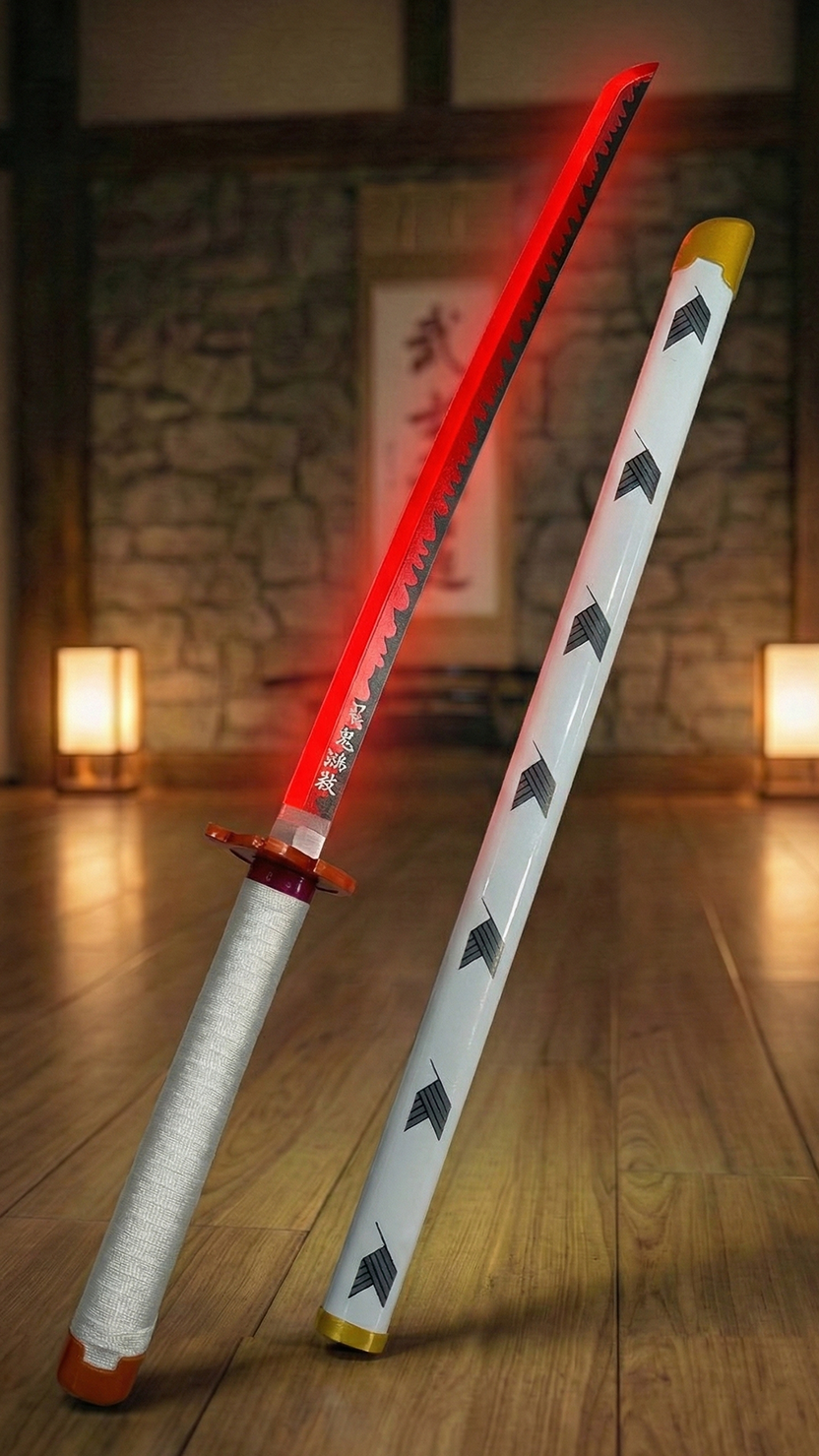 Rengoku Kyojuro LED Sword Katana (104 Cm) | Hellzone