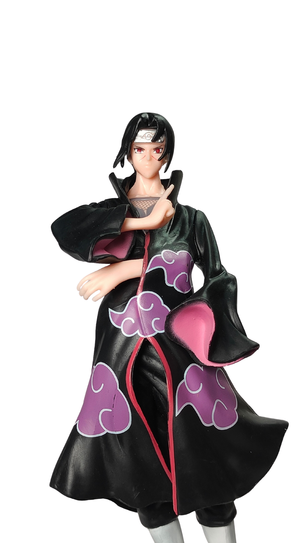 Itachi Uchiha Akatsuki Cloak with Sharingan Action Figure (18Cm) | Hellzone