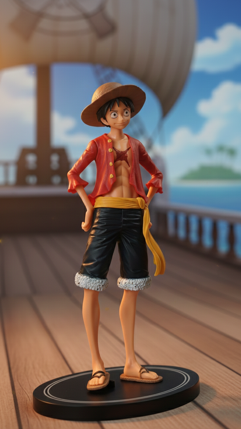 Monkey D. Luffy Red Jacket Action Figure (17Cm) Hellzone