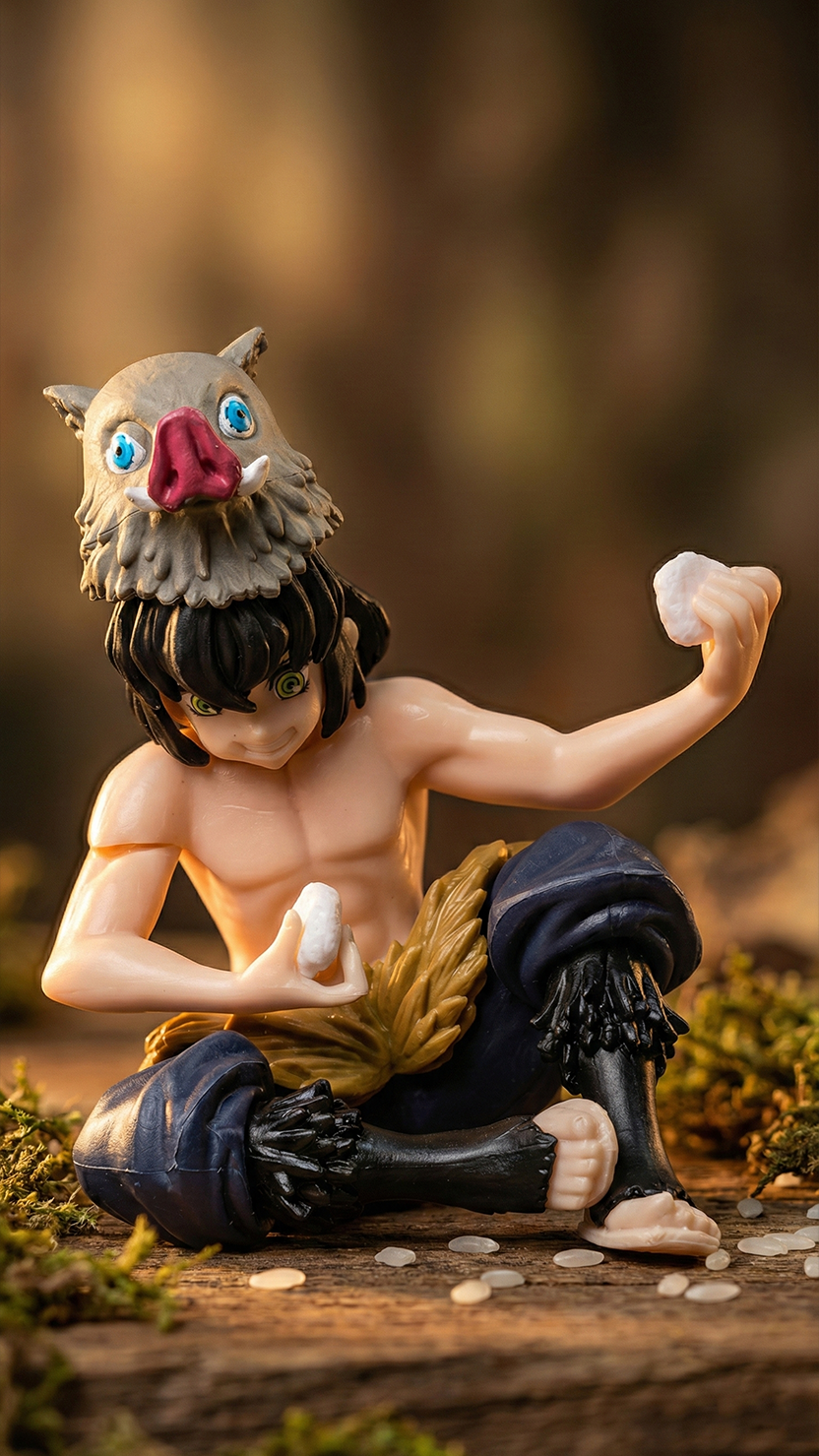 Inosuke Hashibira Perching/Sitting Action Figure (15Cm) Hellzone