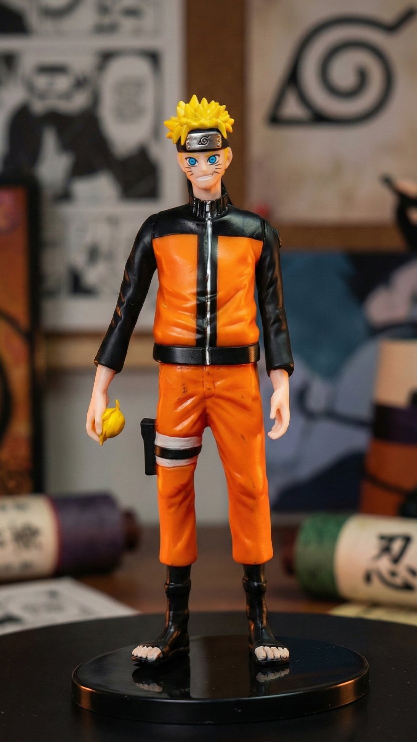Naruto Uzumaki Classic Shippuden Orange & Black Jacke Action Figure (18Cm) | Hellzone