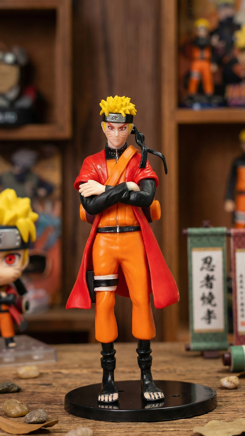 Naruto Uzumaki Red Cloak Action Figure (18Cm) | Hellzone