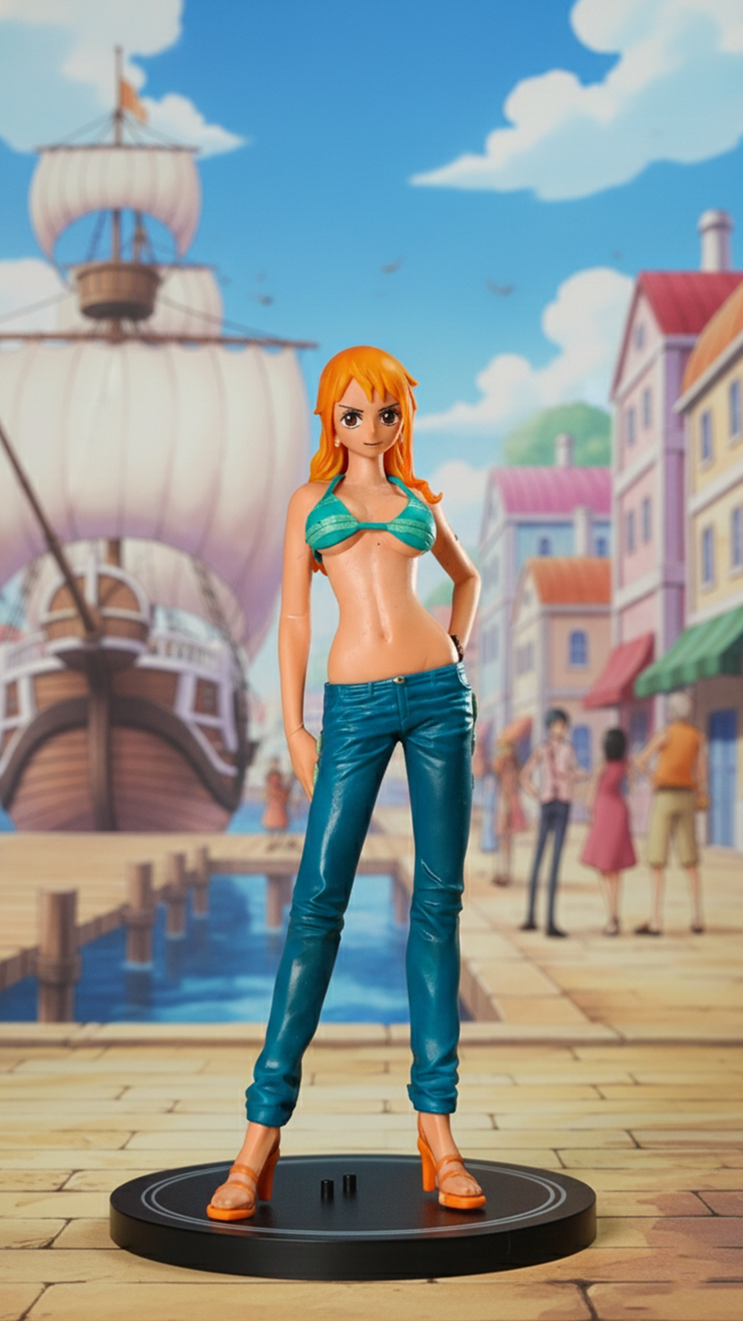 Nami Green Bikini Top & Blue Jeans Action Figure (17Cm) Hellzone