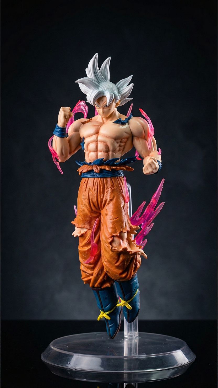 Goku Mastered Ultra Instinct with Pink Aura Action Figure (24Cm) | Hellzone