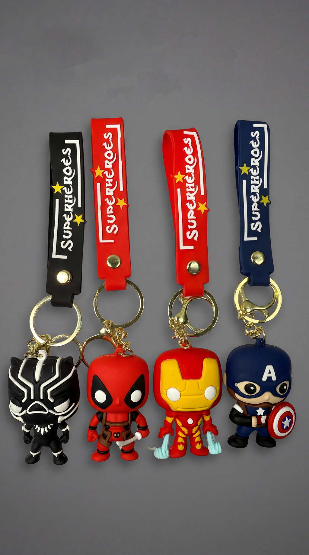 Superheroes 4 Piece Set Keychain | Hellzone