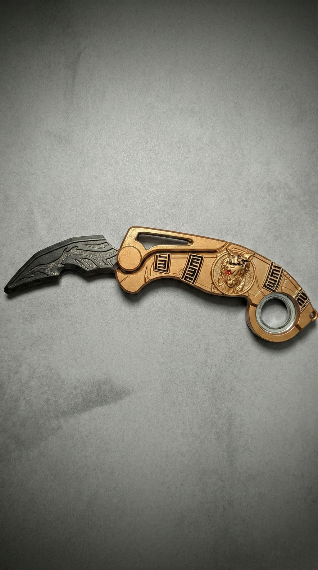 Egyptian Pharaoh Karambit Folding Knife - Gold & Black | Hellzone