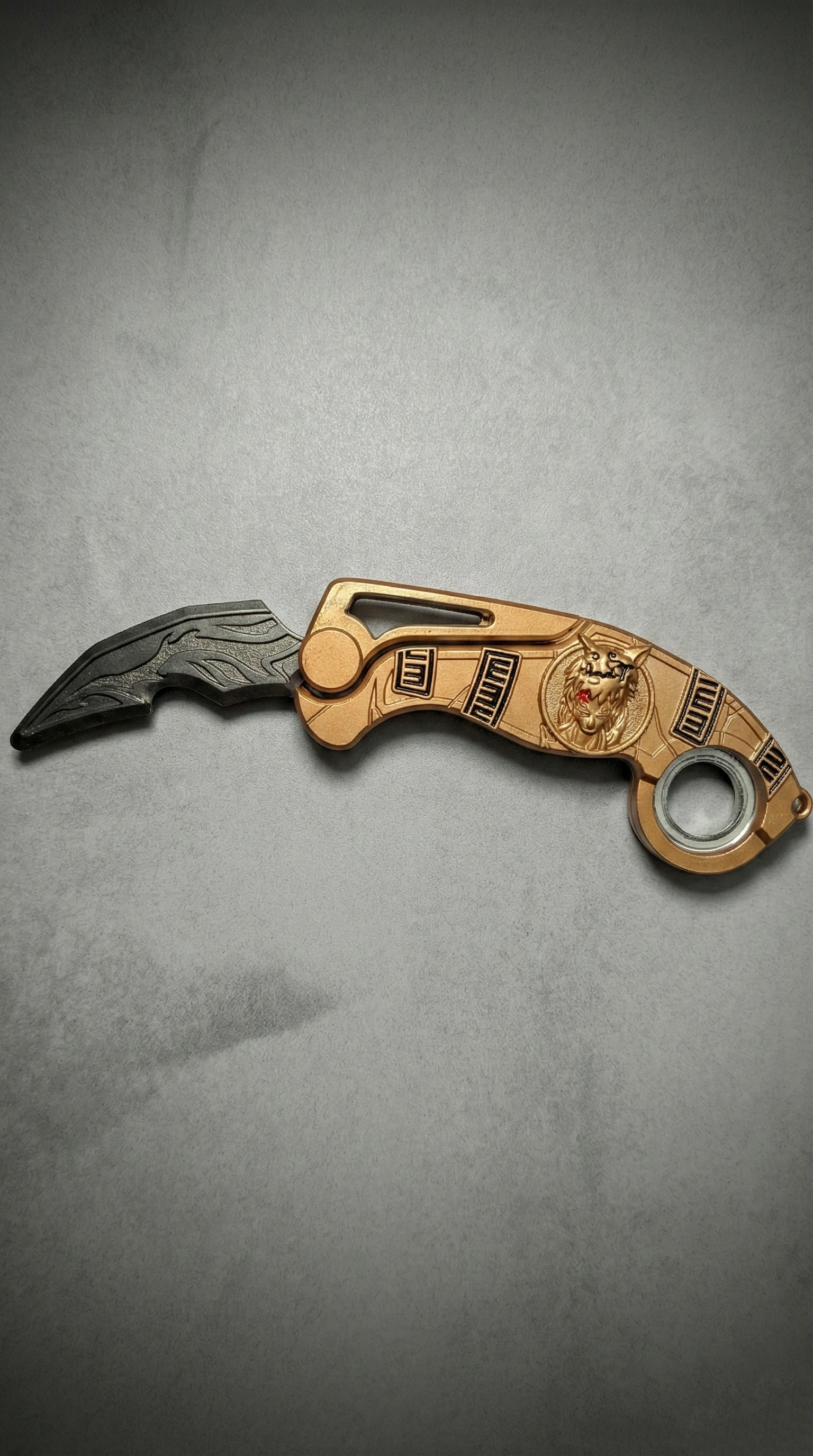 Egyptian Pharaoh Karambit Folding Knife - Gold & Black | Hellzone