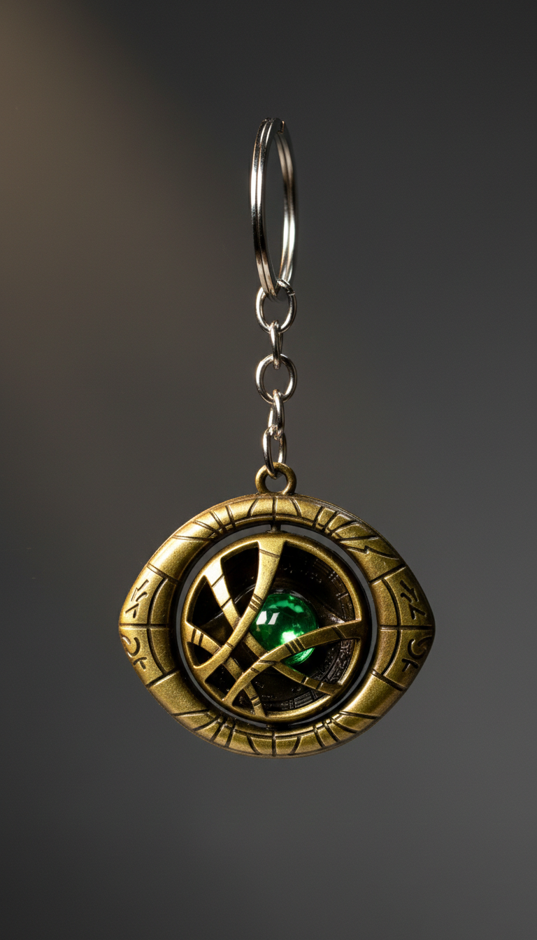 Doctor Strange Eye of Agamotto with Time Stone Keychain | Hellzone