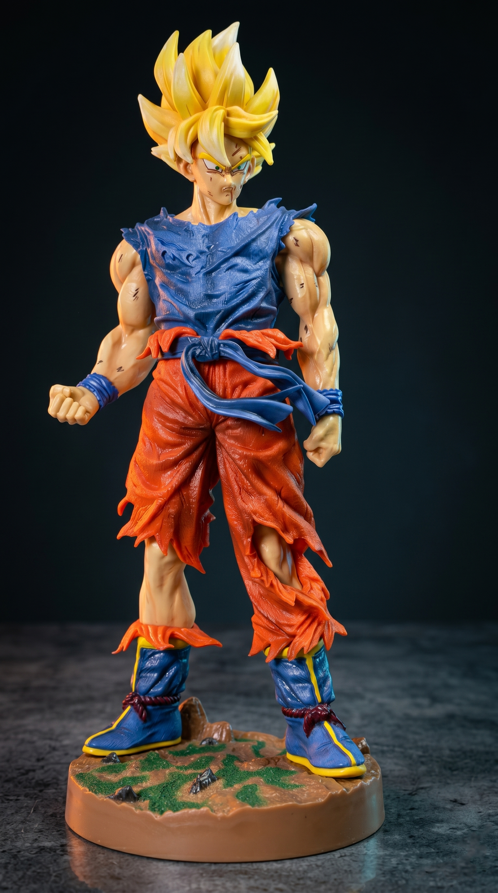 Super Saiyan Goku: Battle-Damaged Edition – Premium Action Figure (44cm) | Hellzone