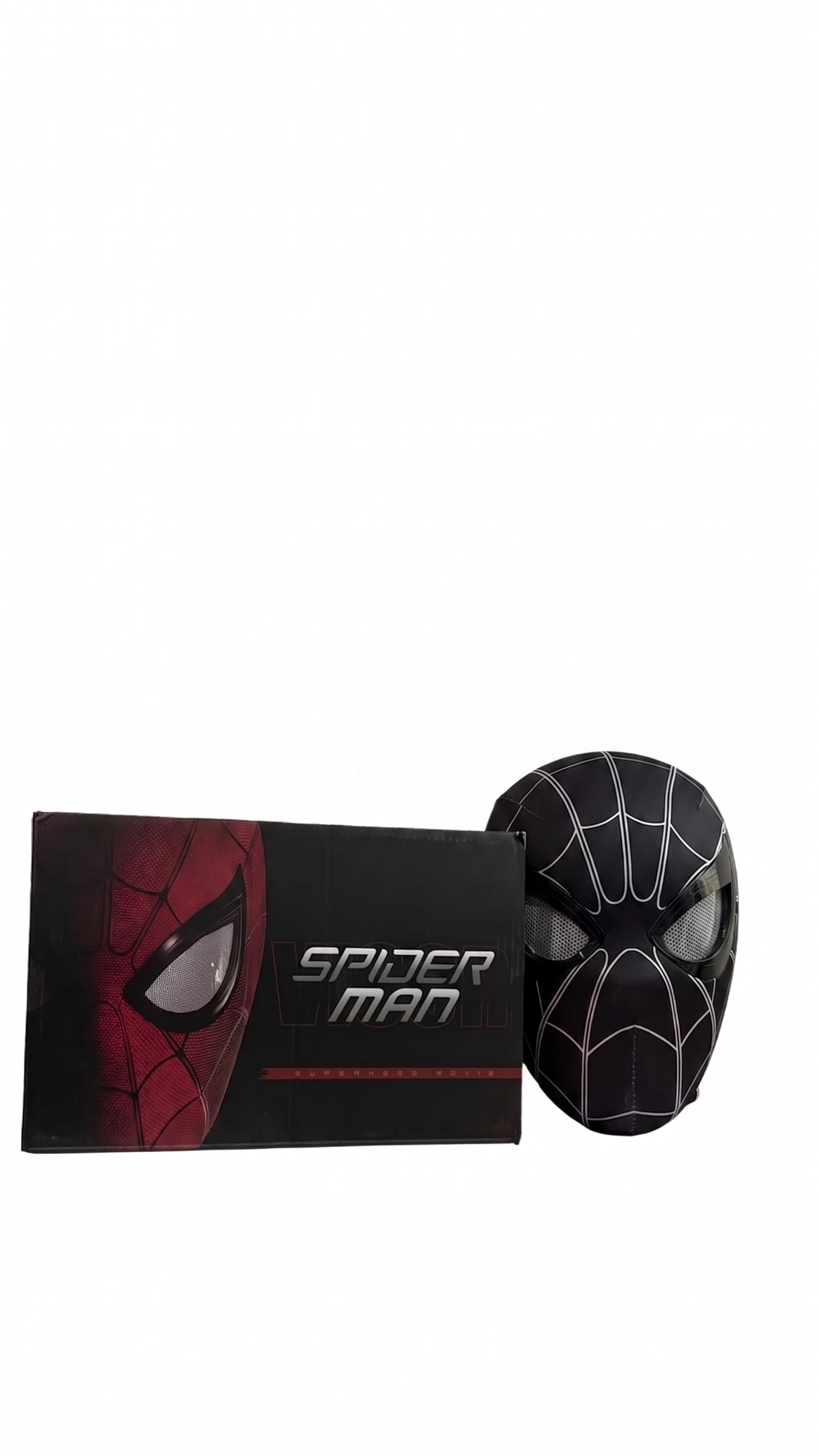 Black Spider-Man Mask – Premium Realistic Cosplay & Display Headwear  (30Cm) Hellzone