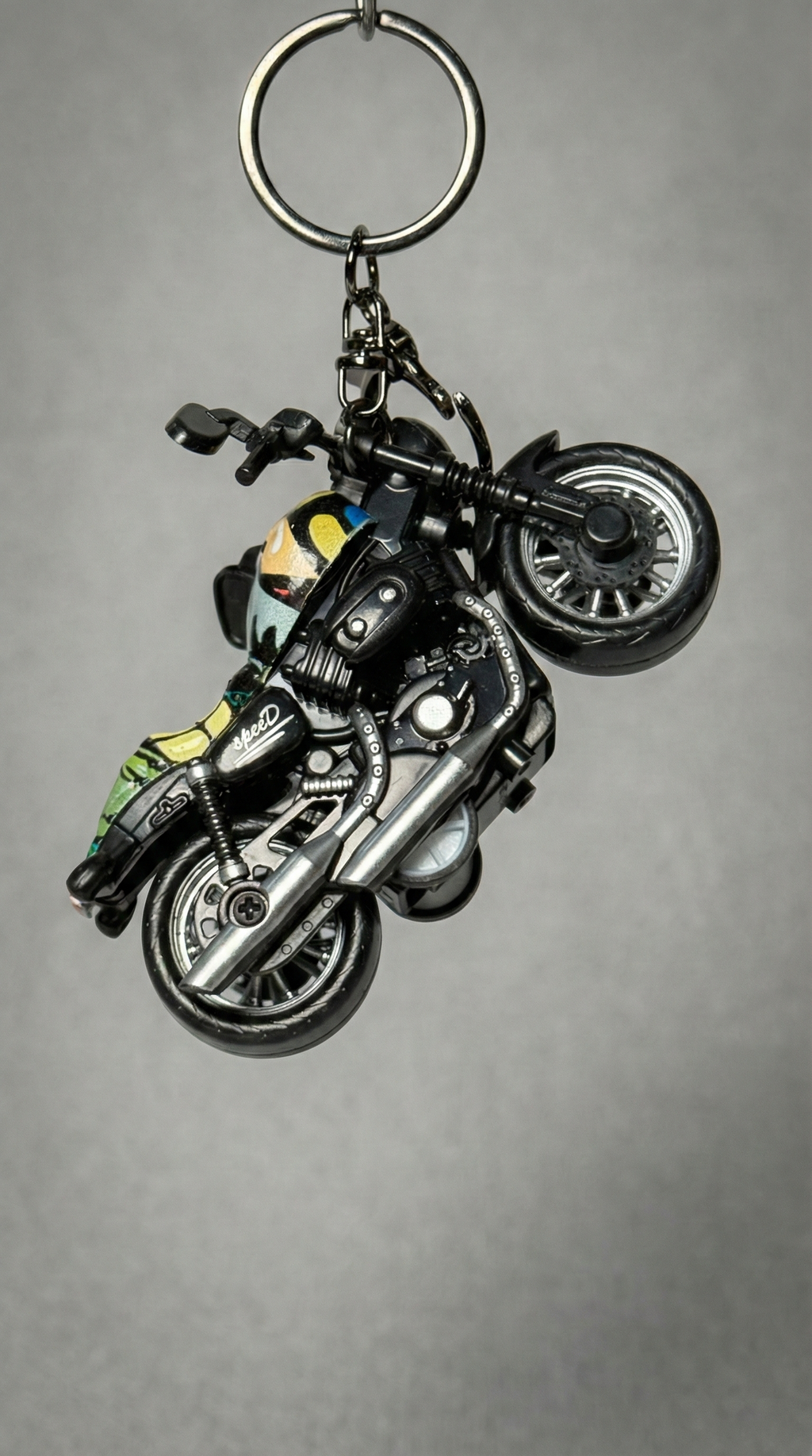 Racing Sport Motorcycle Black & Camo Detailed Replica Keychain | Hellzone