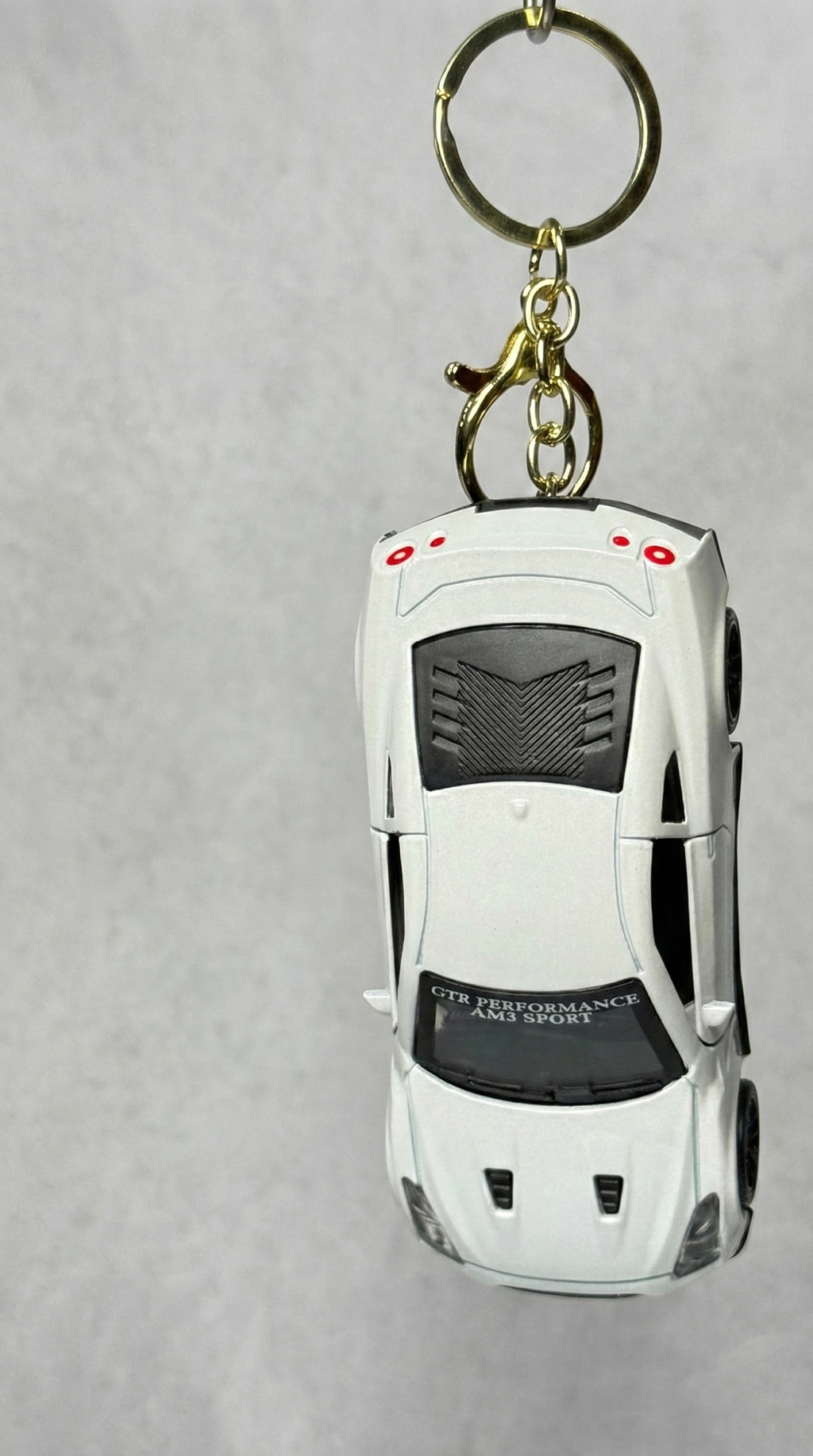 GT-R Style Race Car White Finish Performance Sport Mode Keychain | Hellzone