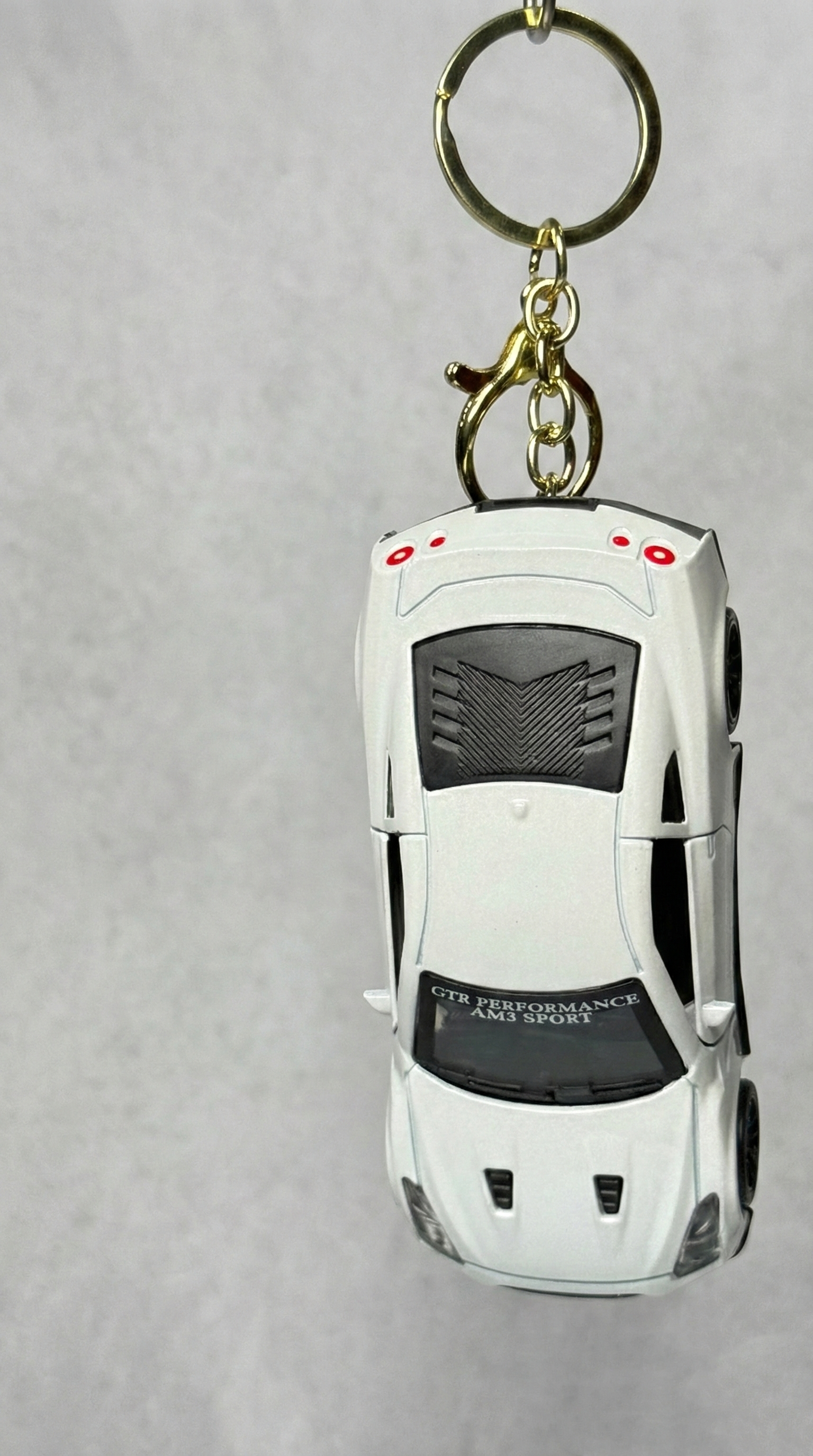 GT-R Style Race Car White Finish Performance Sport Mode Keychain | Hellzone