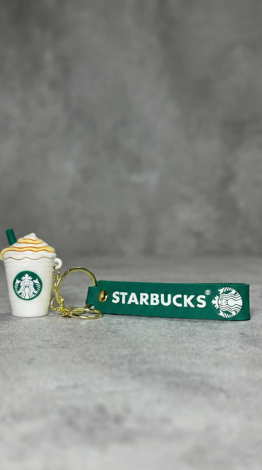 Starbucks White with Green Branded Strap Keychain | Hellzone