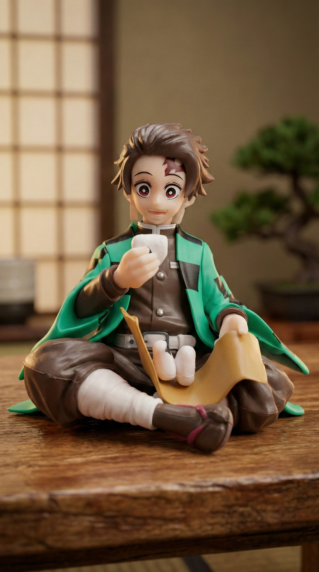 Tanjiro Kamado Sitting Pose Action Figure – Demon Slayer (11 Cm)