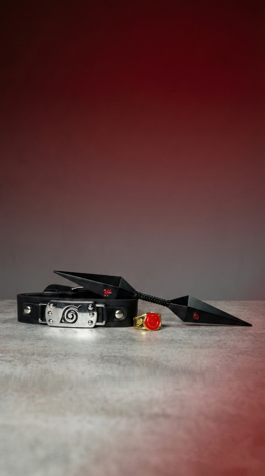 Naruto Ninja Cosplay Kit (Headband, Kunai & Akatsuki Ring) | Hellzone