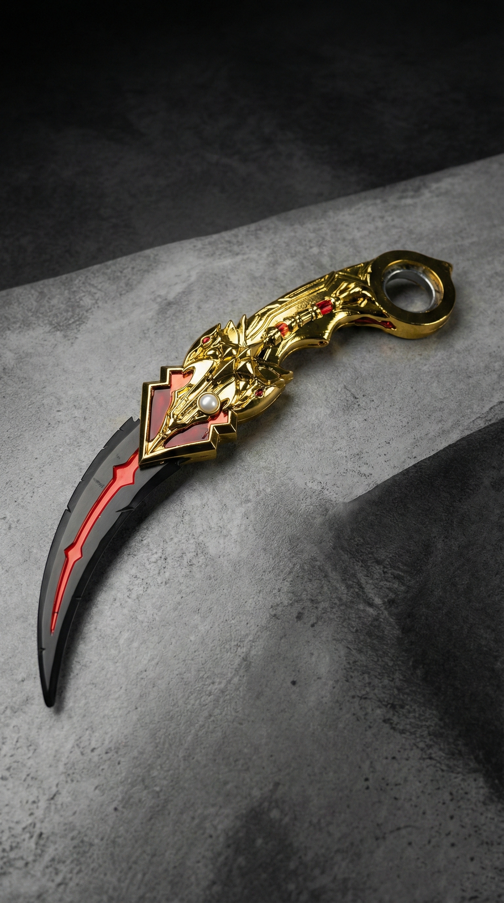 Dominator Karambit Gold & Black Fantasy Knife | Hellzone