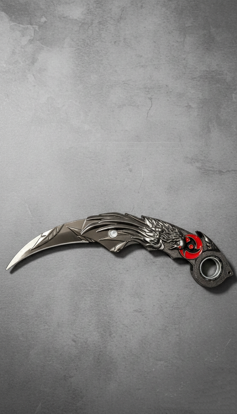 Shadow Fang Karambit Dragon Head Silver Fantasy Knife | | Hellzone