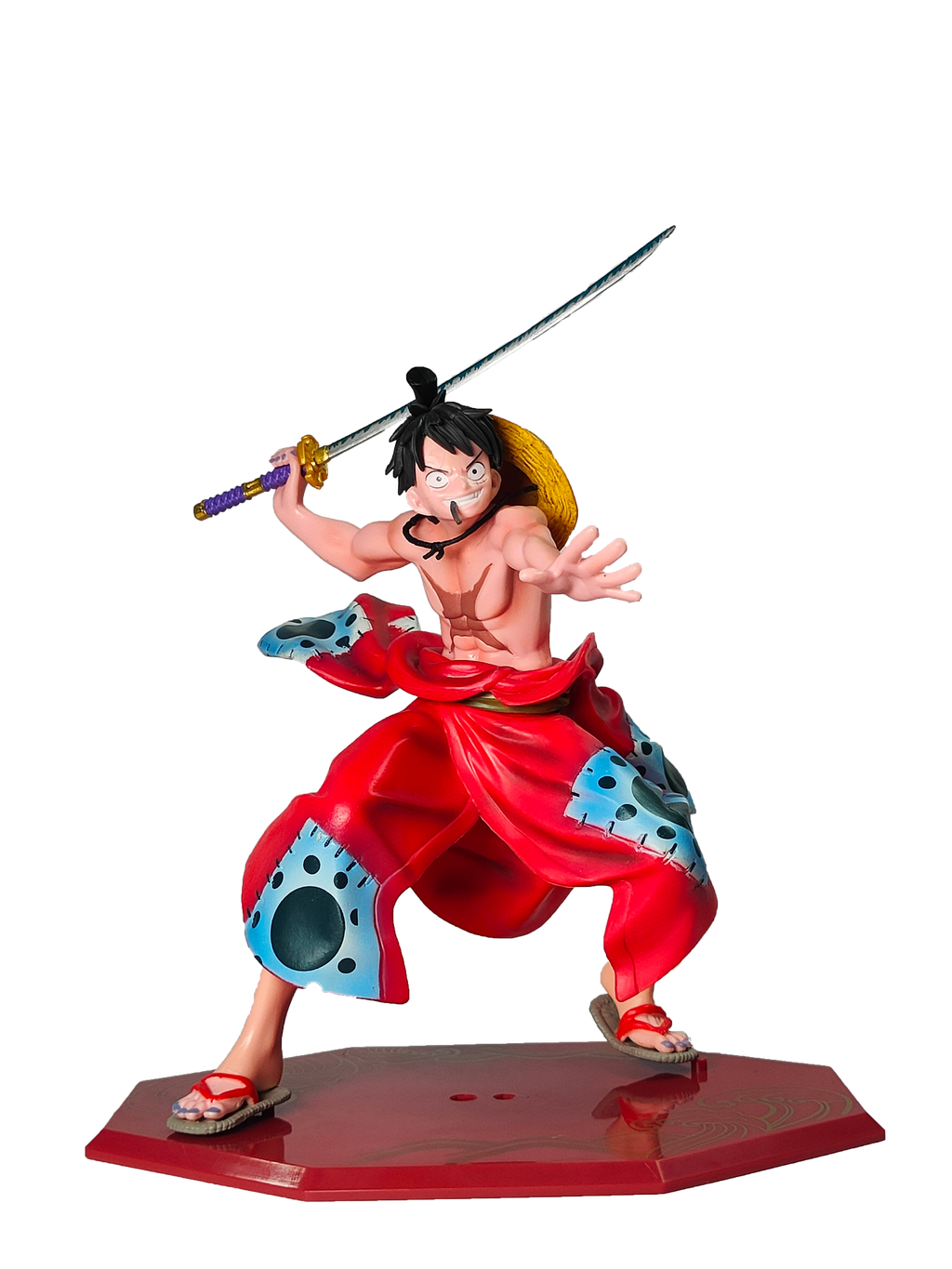 Monkey D. Luffy Dynamic Attack Pose with Katana Sword Action Figure (18Cm)