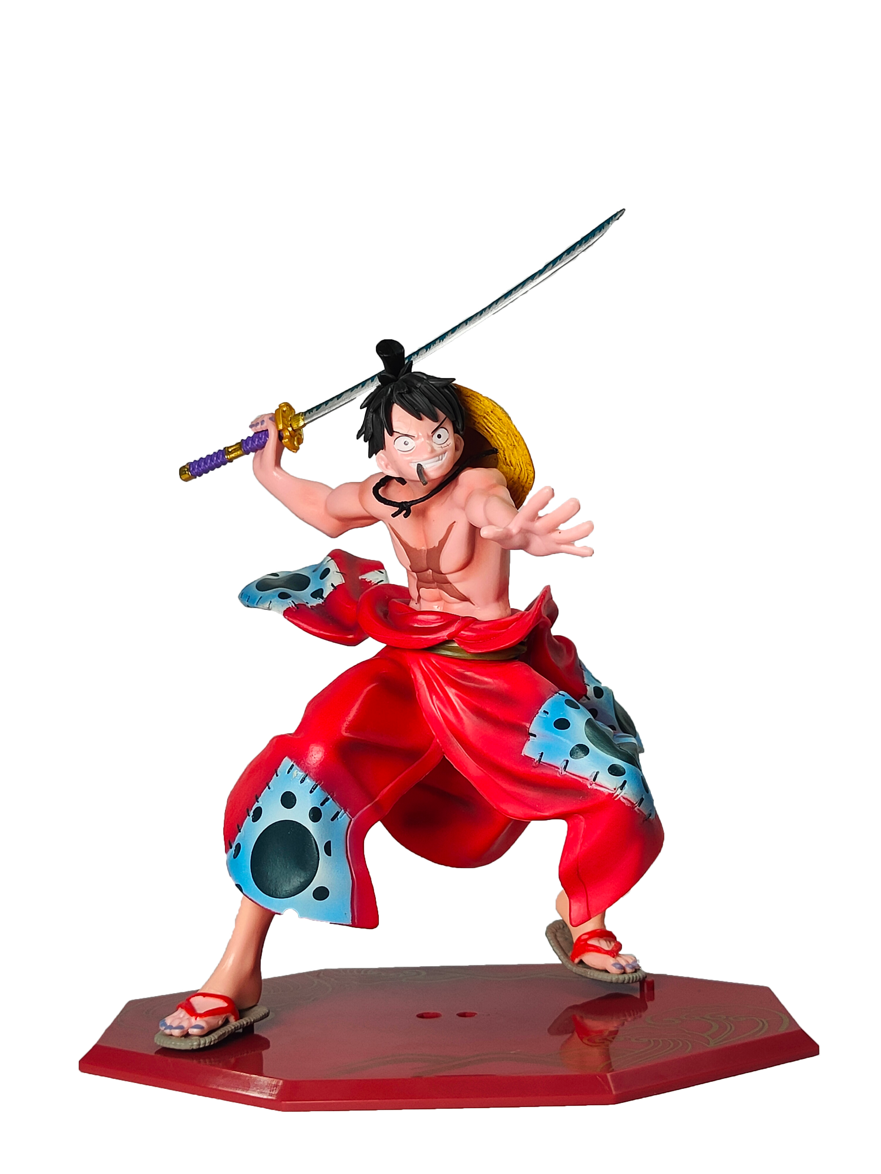 Monkey D. Luffy Dynamic Attack Pose with Katana Sword Action Figure (18Cm)