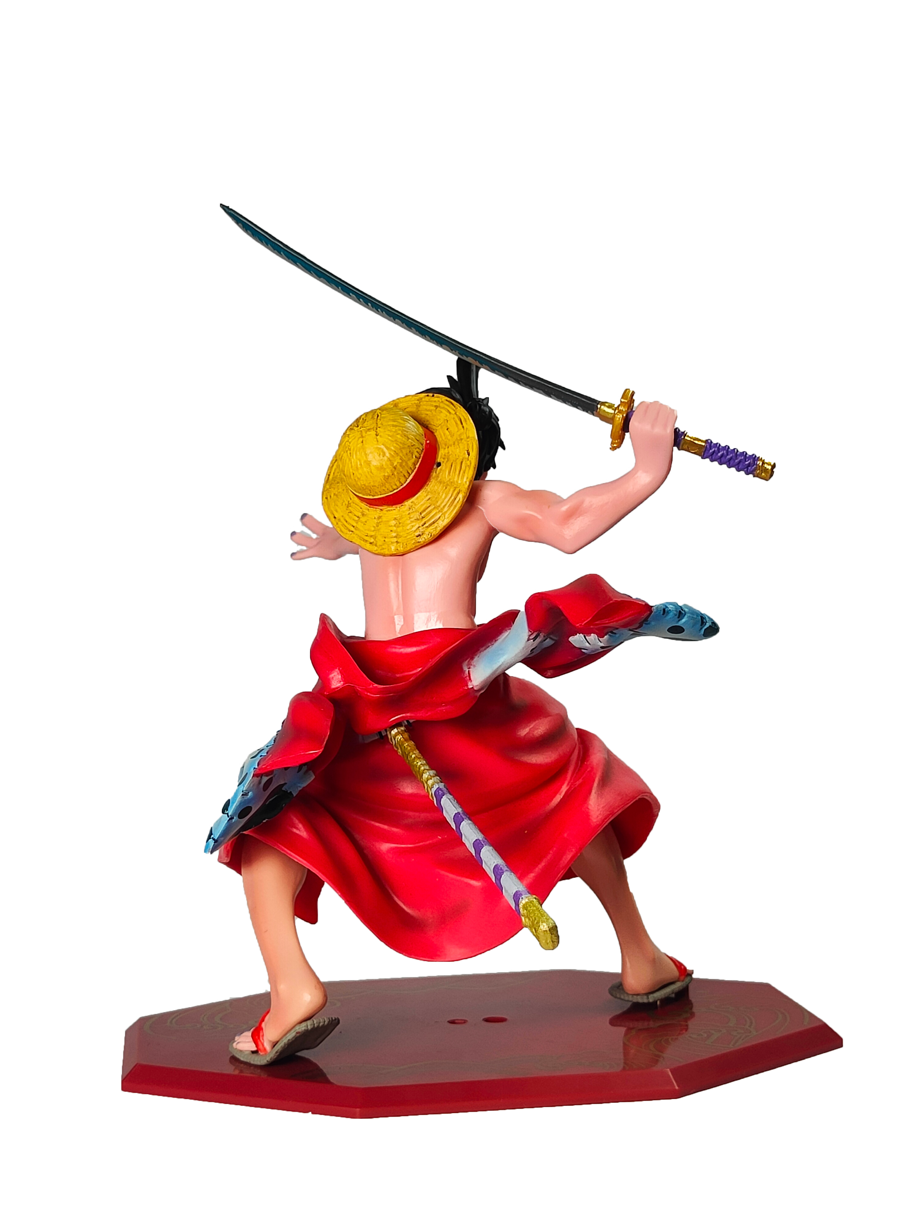 Monkey D. Luffy Dynamic Attack Pose with Katana Sword Action Figure (18Cm)