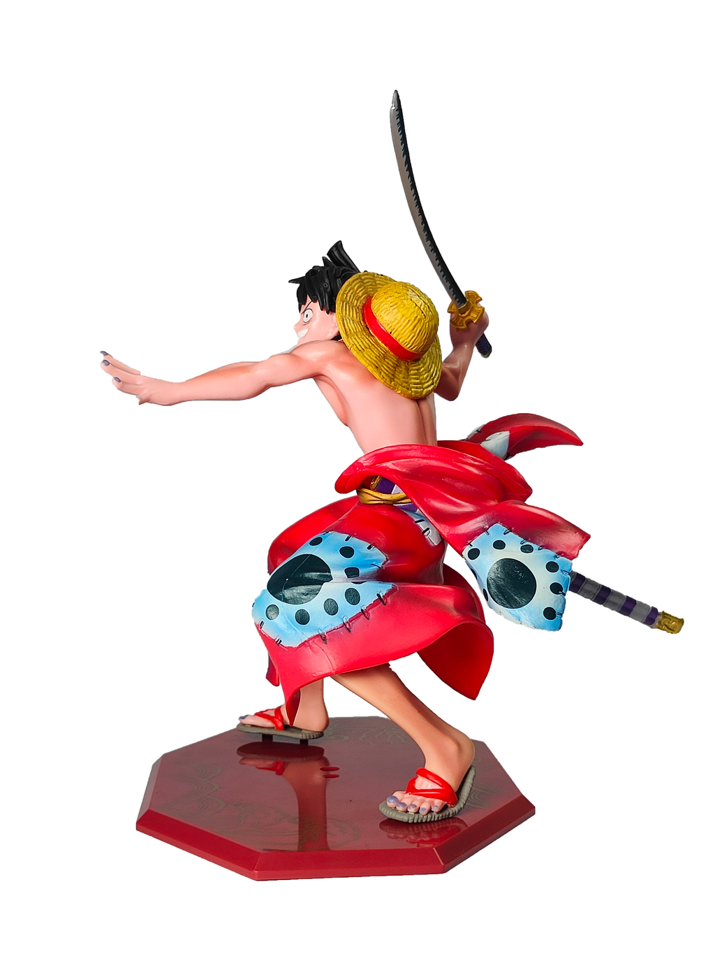 Monkey D. Luffy Dynamic Attack Pose with Katana Sword Action Figure (18Cm)