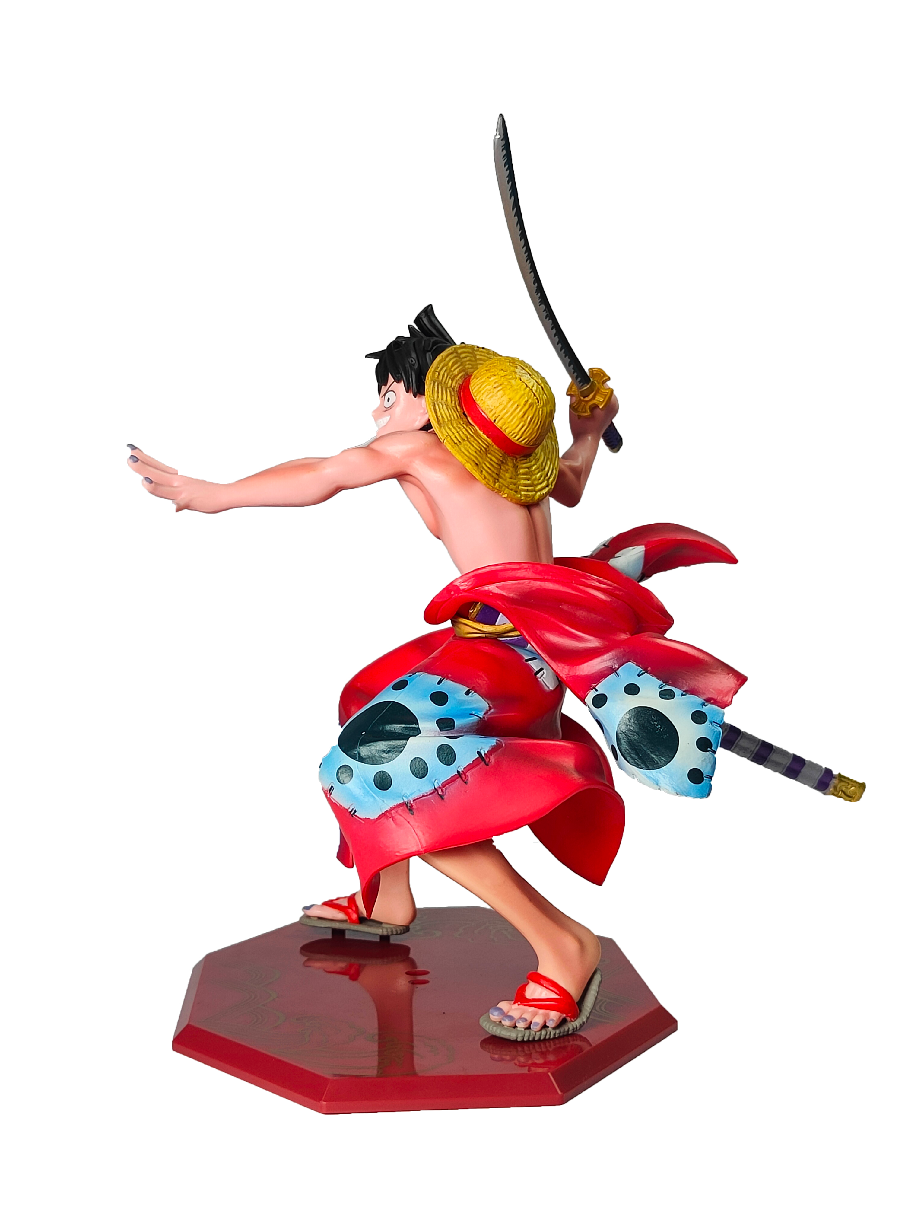Monkey D. Luffy Dynamic Attack Pose with Katana Sword Action Figure (18Cm)