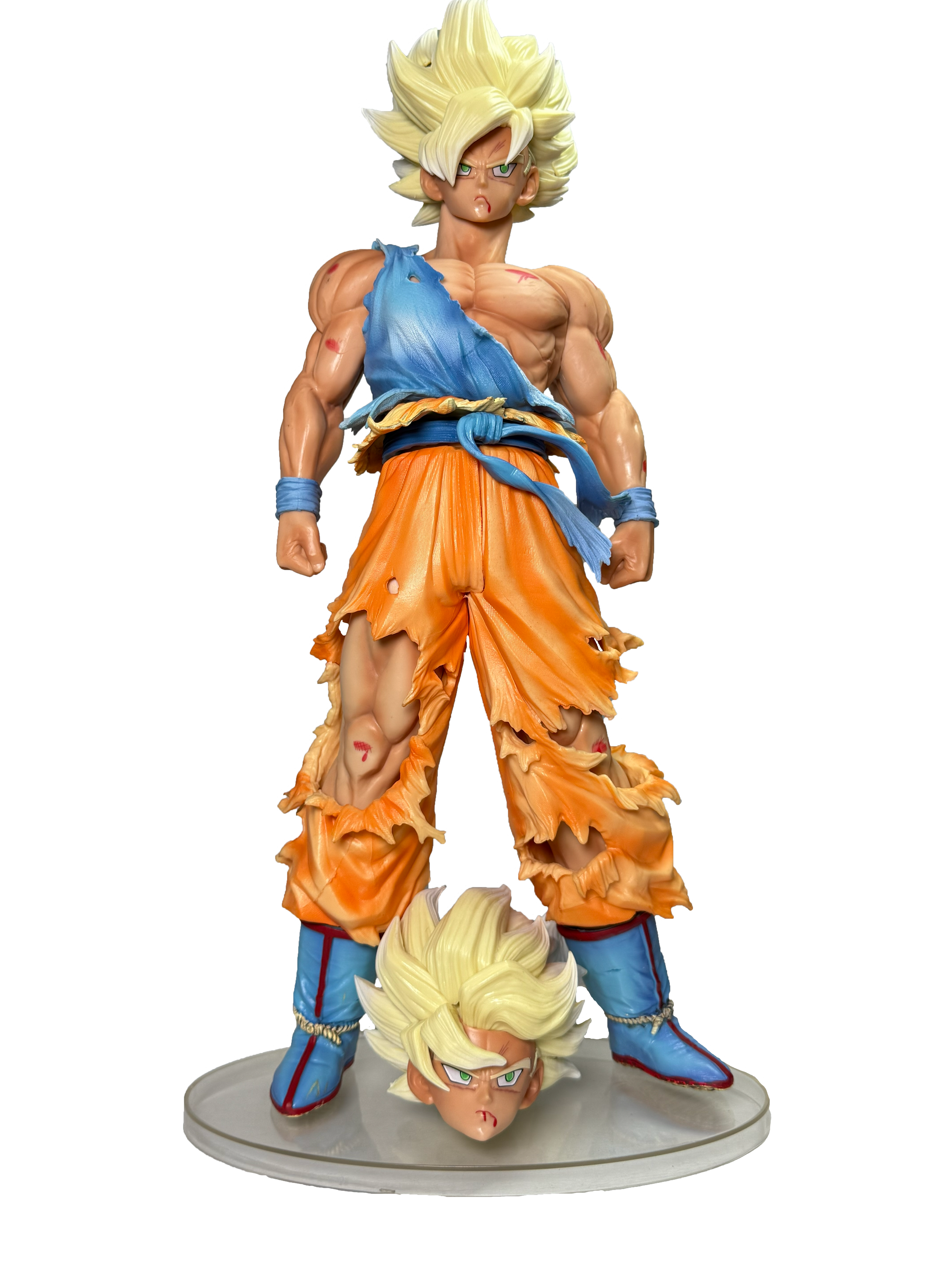 Super Saiyan Goku Battle Damaged Action Figure (44cm) | Hellzone