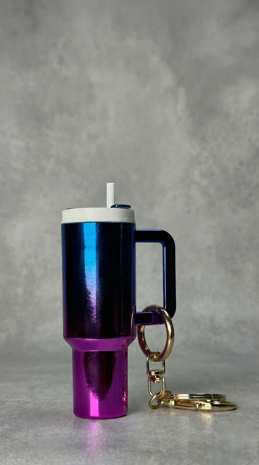Mini Tumbler Electric Blue & Magenta Keychain | Hellzone