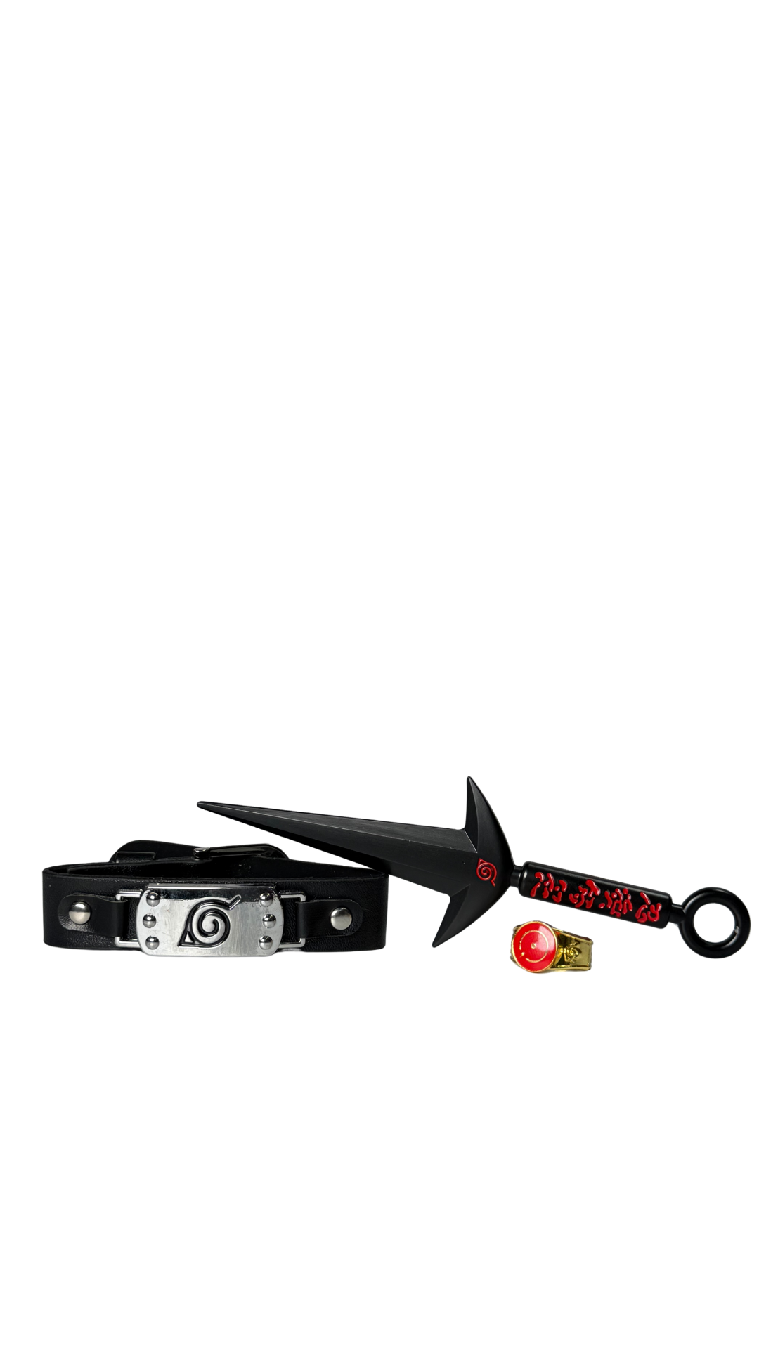 Naruto Kunai Set: Hidden Leaf Wristband & Akatsuki Ring| Hellzone