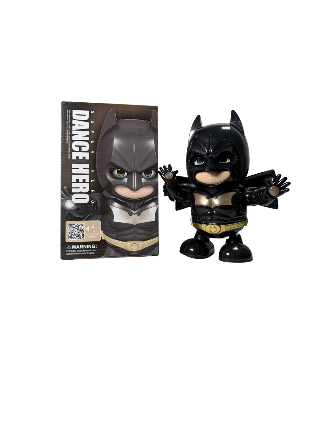 Dance Hero Batman | Interactive Chibi Dancing Batman Toy Figure with LED Glowing Hands