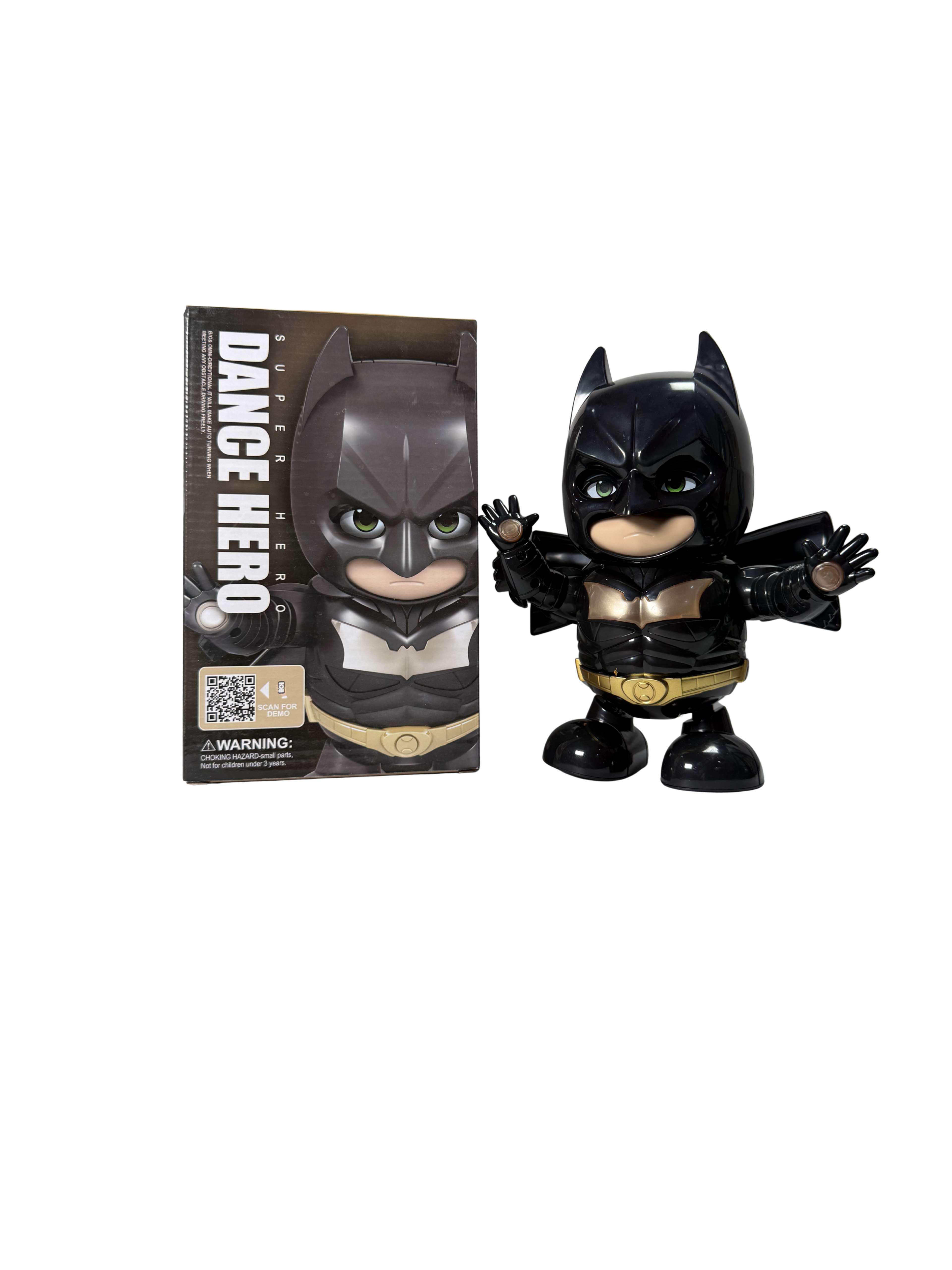 Dance Hero Batman | Interactive Chibi Dancing Batman Toy Figure with LED Glowing Hands