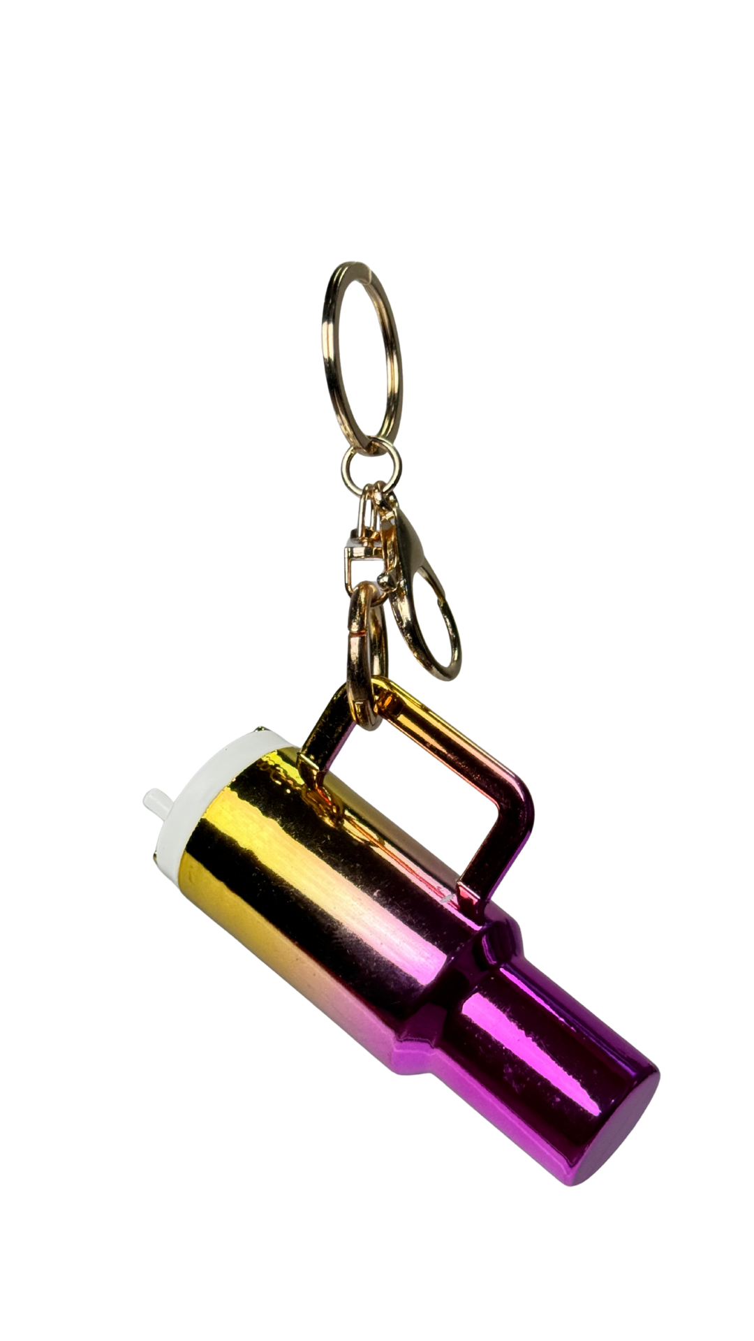 Mini Tumbler Pink & Gold Keychain | Hellzone