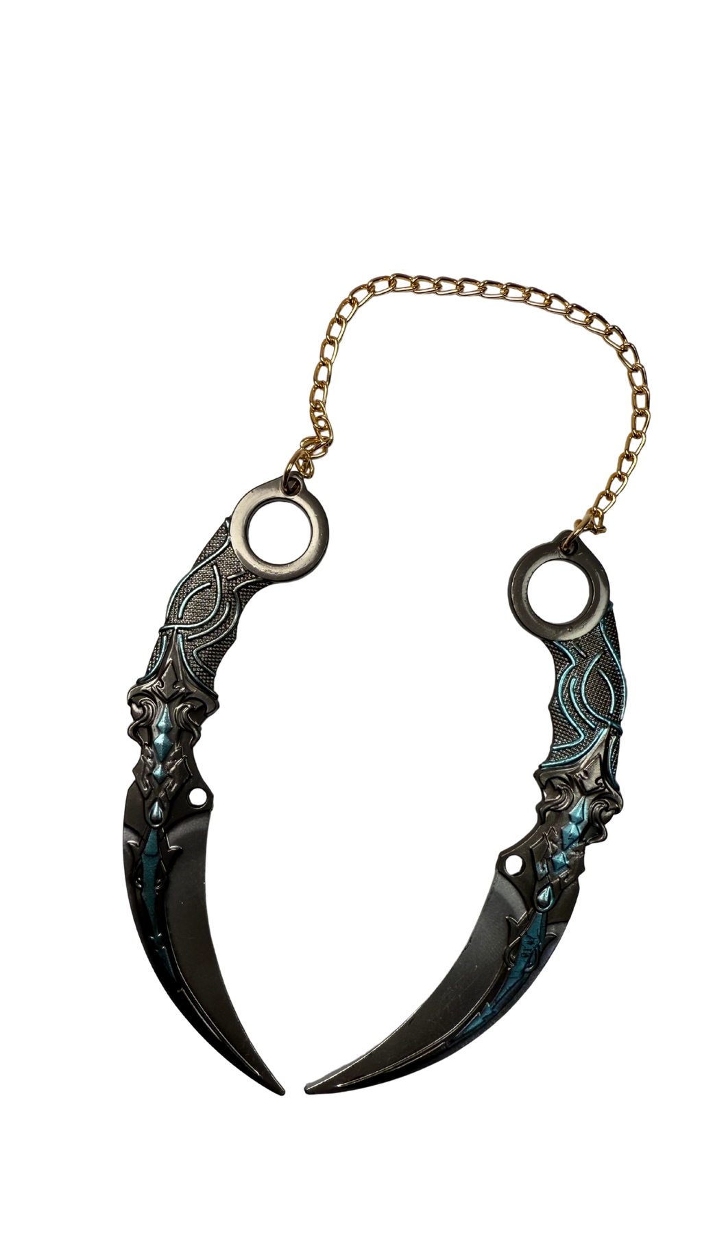 Dual Shadow Karambit Black & Blue Cybernetic Weapon | Hellzone