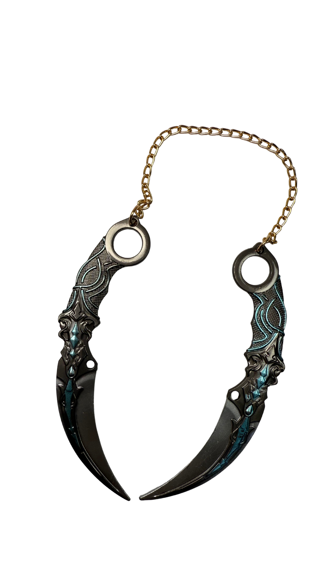 Dual Shadow Karambit Black & Blue Cybernetic Weapon | Hellzone