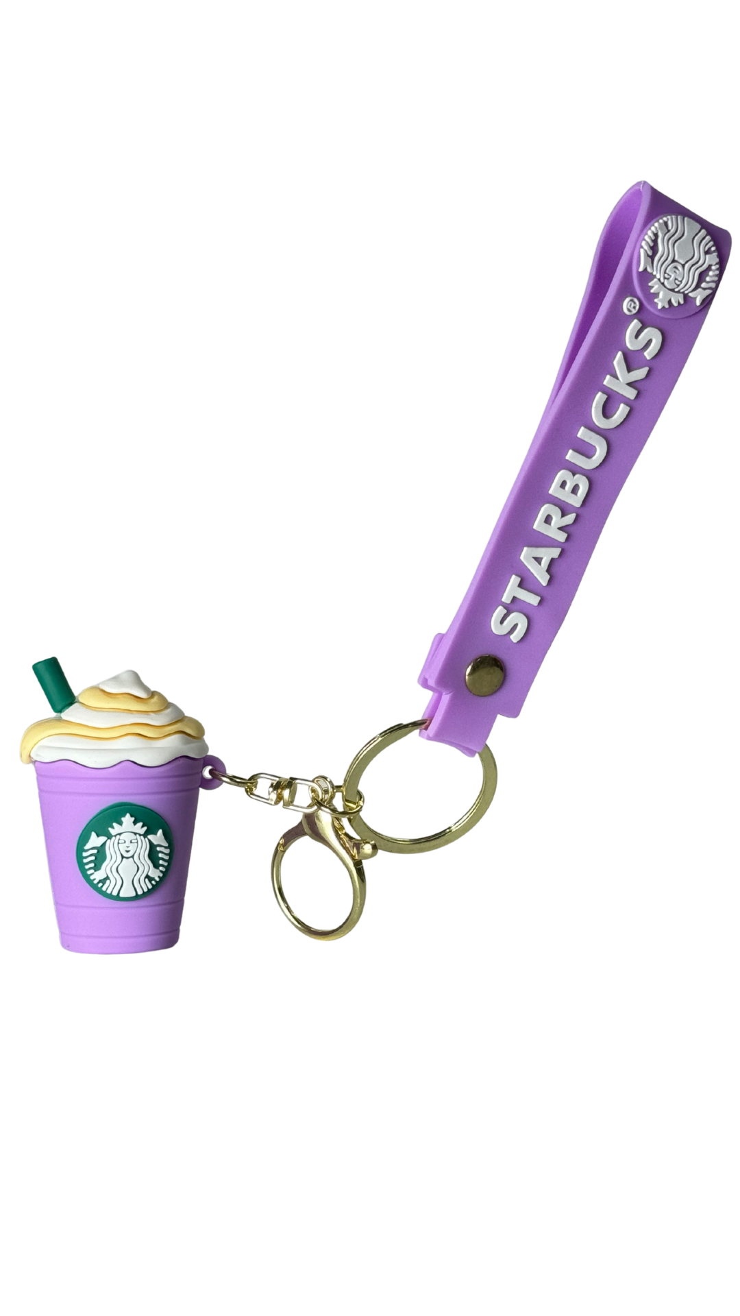 Starbucks Lavender Purple Coffee Cup with Branded Strap Keychain | Hellzone