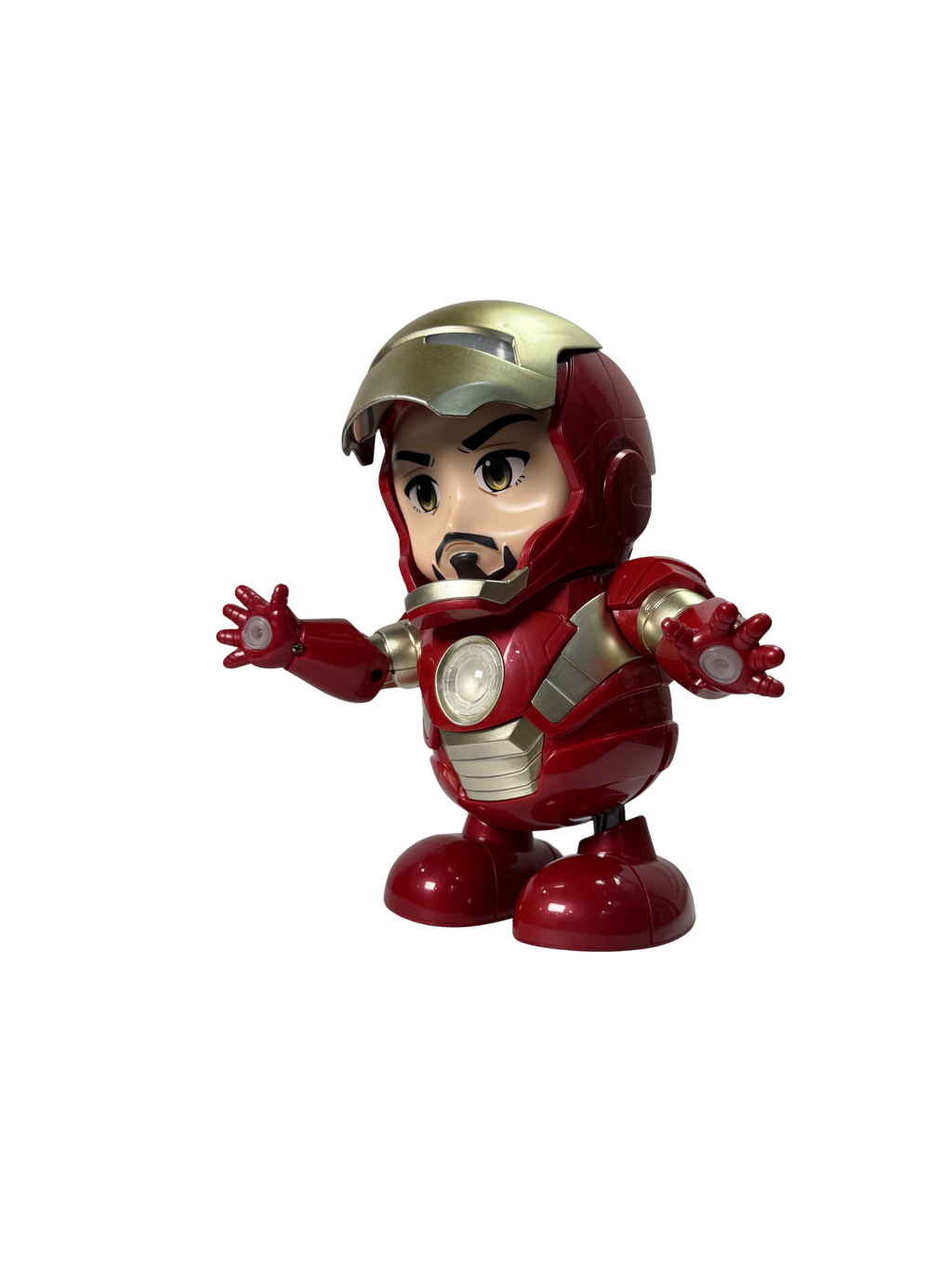 Dance Hero Iron Man | Interactive Chibi Dancing Iron Man Toy Figure with Glowing Repulsors & Arc Reactor