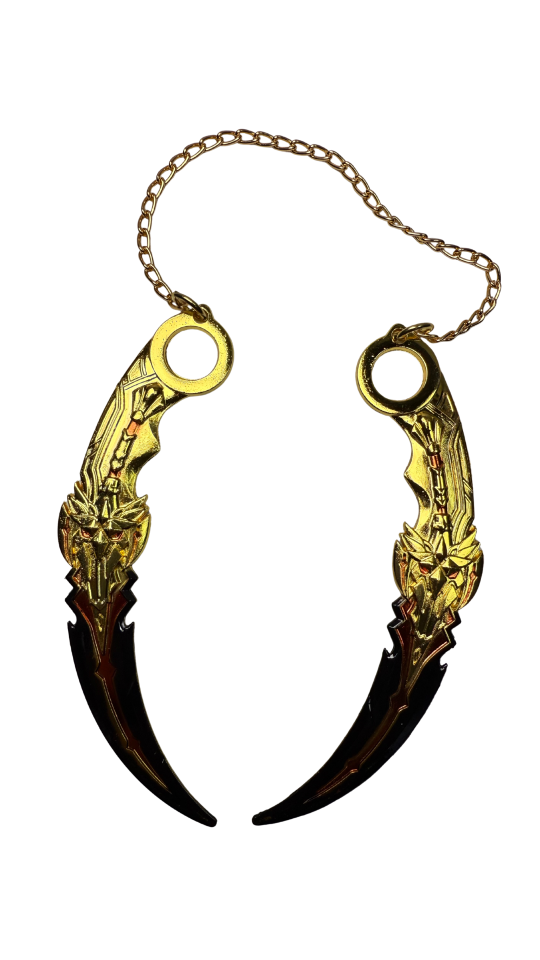 Pure Gold Shadow Karambit Dual Dragon Talon Weapon | Hellzone