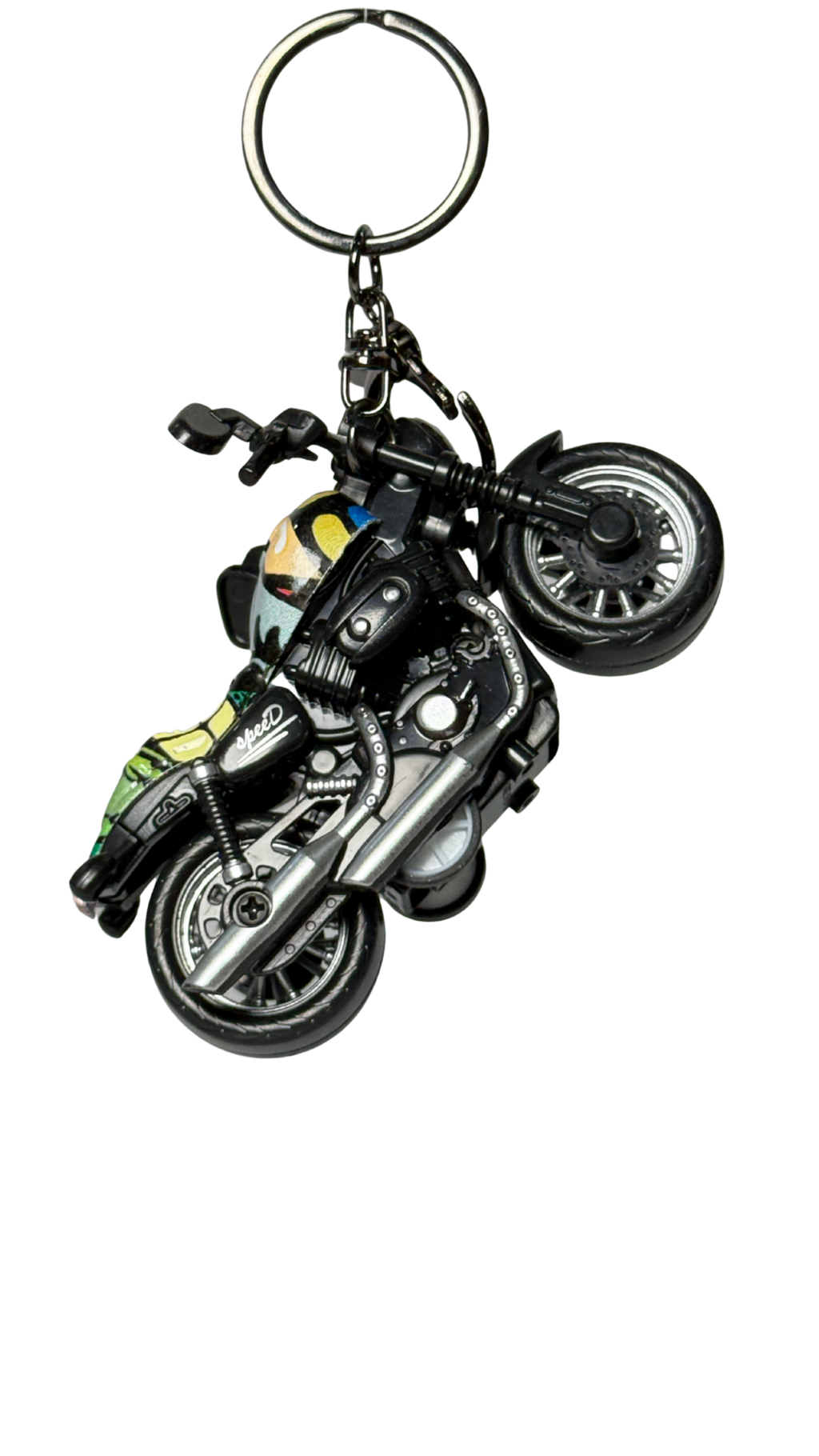 Racing Sport Motorcycle Black & Camo Detailed Replica Keychain | Hellzone