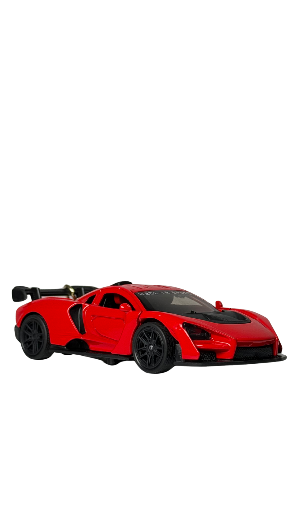 Red Hypercar Sports Car Glossy Finish & Gold Ring Keychain | Hellzone