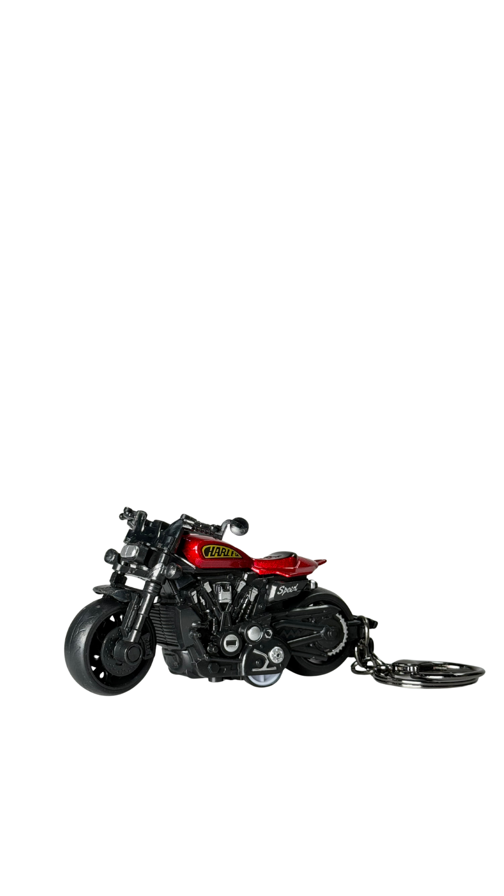 Premium Red Cruiser Motorcycle Keychain | 3D Metal Biker Keychain | Hellzone
