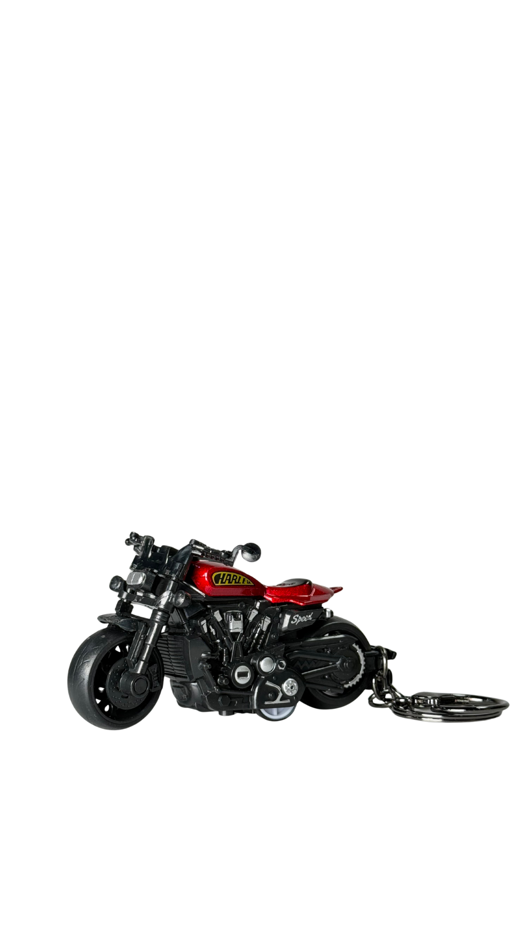 Premium Red Cruiser Motorcycle Keychain | 3D Metal Biker Keychain | Hellzone