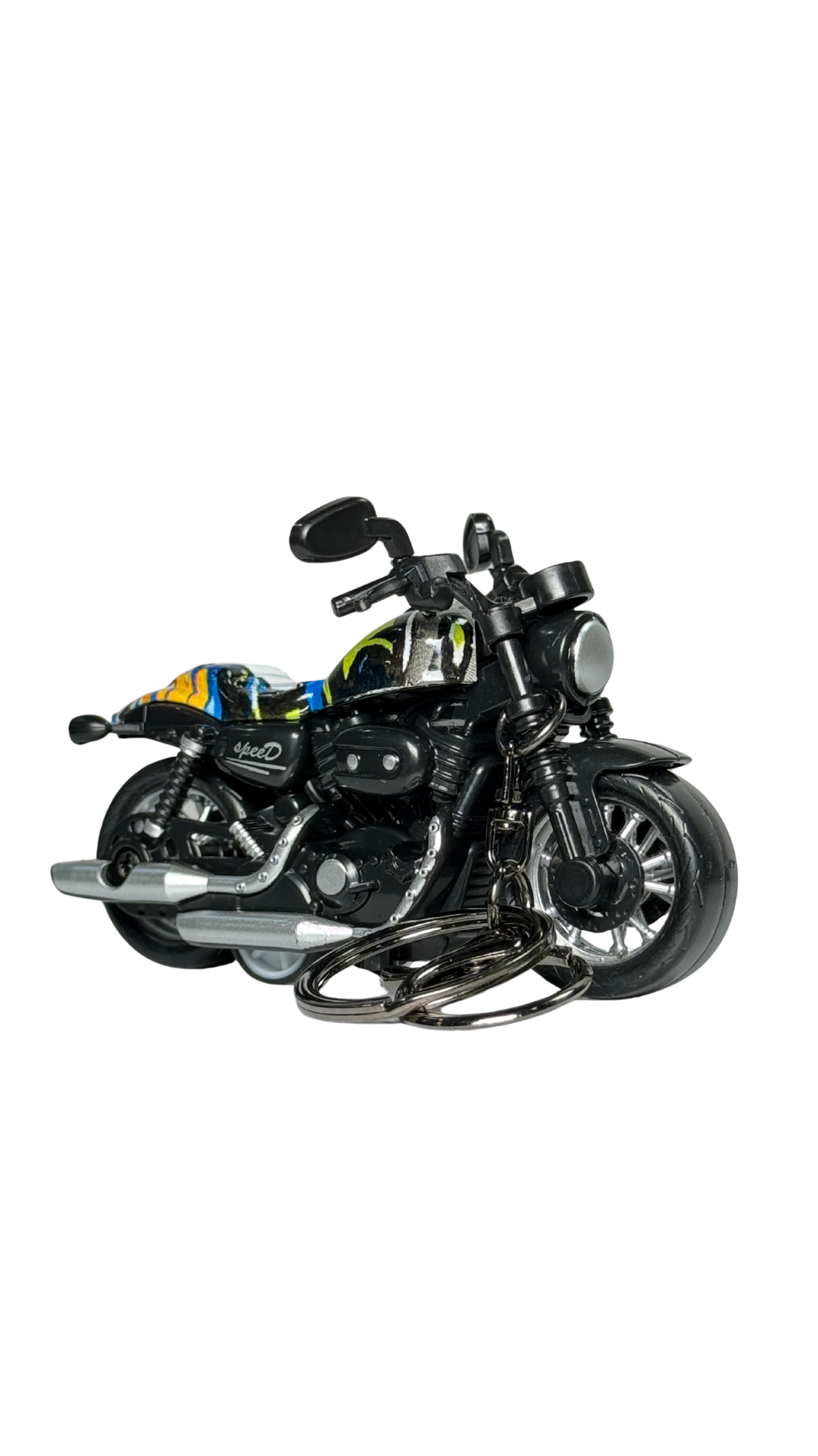 Racing Sport Motorcycle Black & Yellow Detailed Replica Keychain | Hellzone