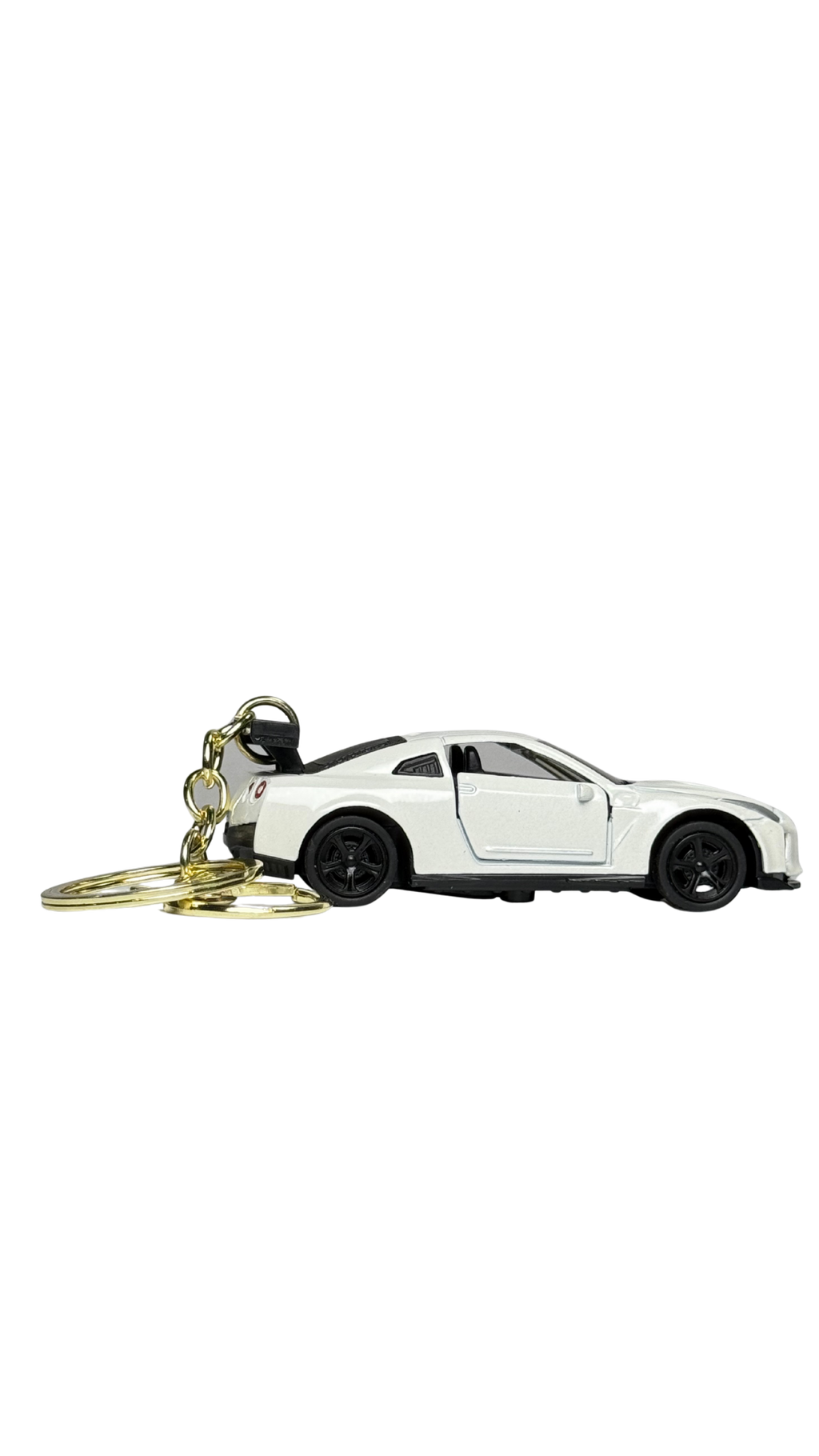 JDM GT Race Car White Finish with Functional Opening Doors & Spoiler Keychain | Hellzone