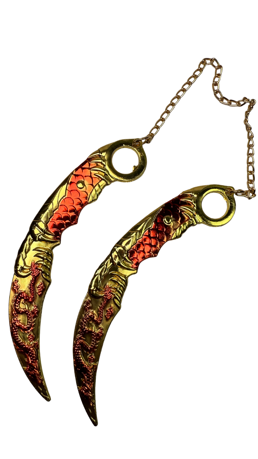 Dual Royal Dragon Karambit Gold & Red Weapon | Hellzone