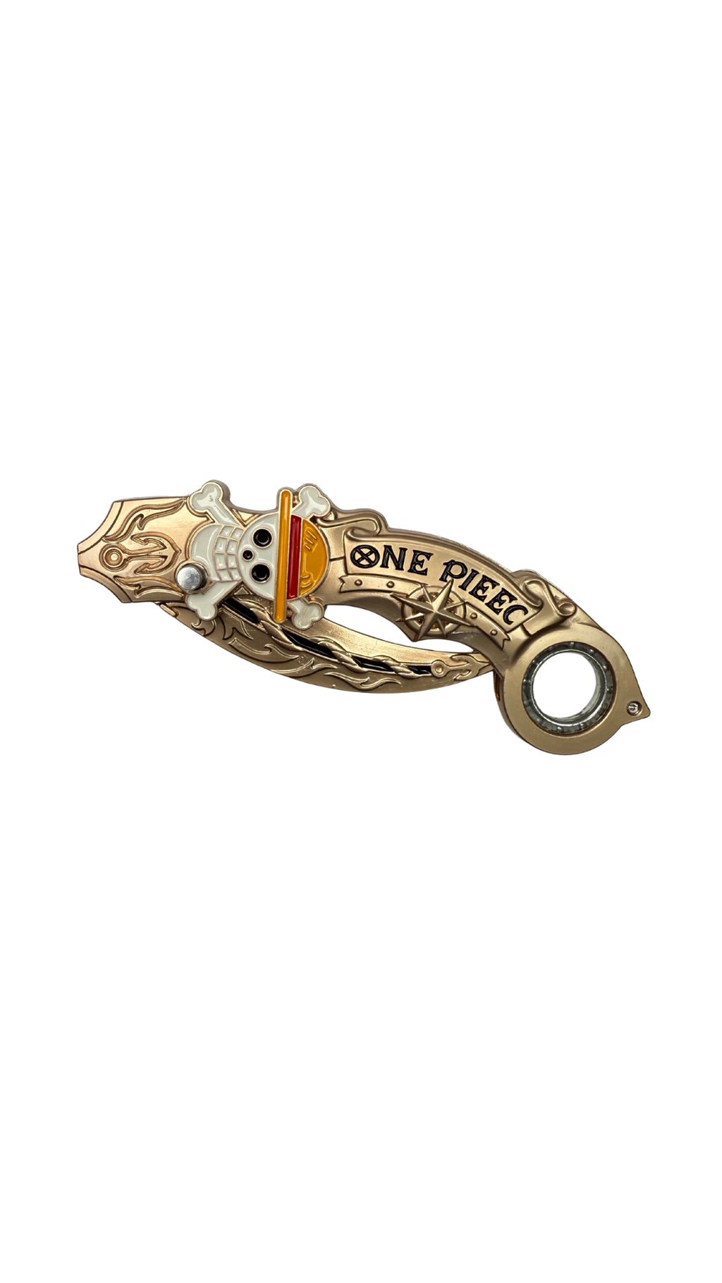 One Piece Jolly Roger Gold Karambit Knife | Hellzone