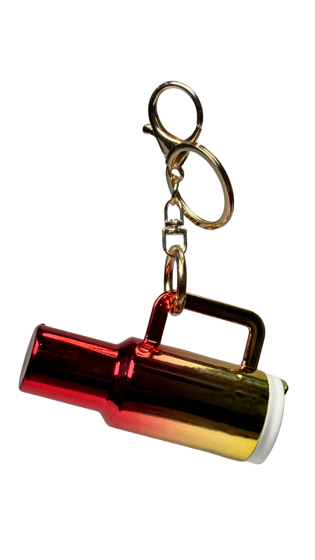 Mini Tumbler Glossy Red & Gold Keychain | Hellzone